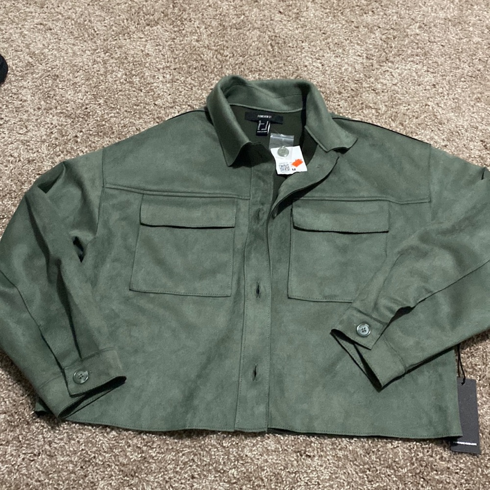 NWT faux suede jacket